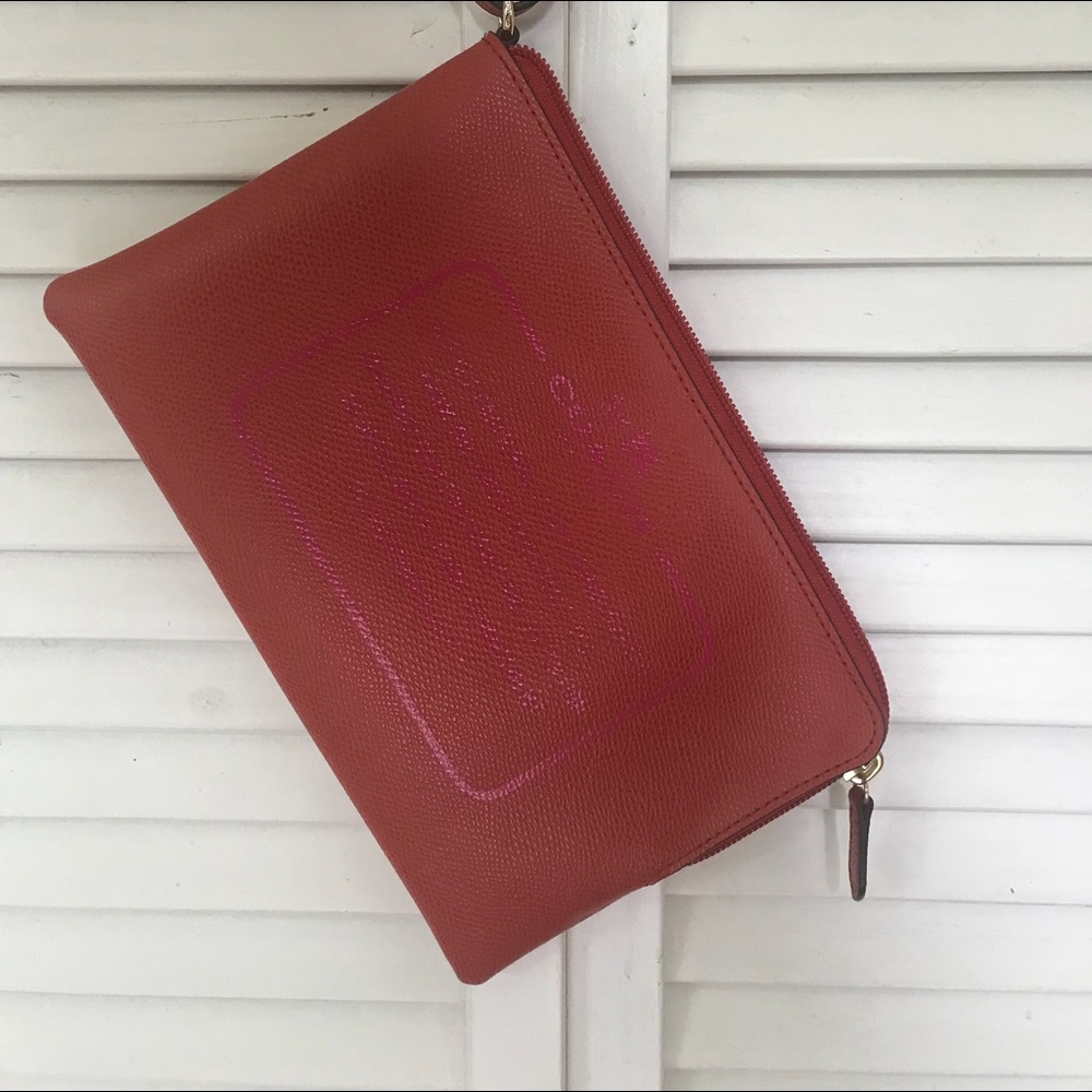 Coach leather wristlet